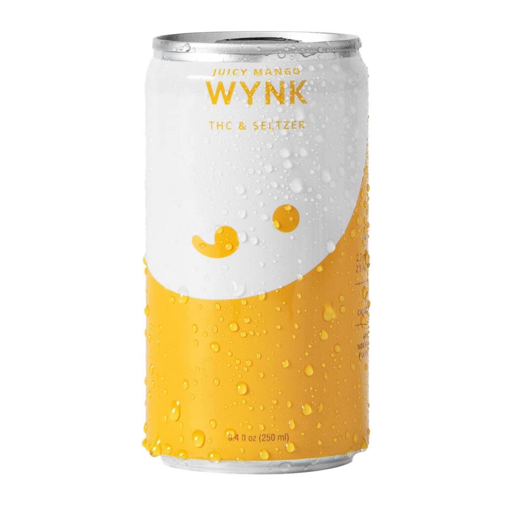 An image of a Wynk Juicy Mango Seltzer.